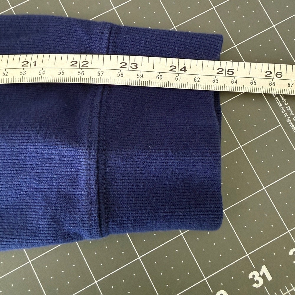 Polo Ralph Lauren Mens Large Estate Rib Quarter Zip Blue Flesh Pony Cotton - Picture 7 of 9